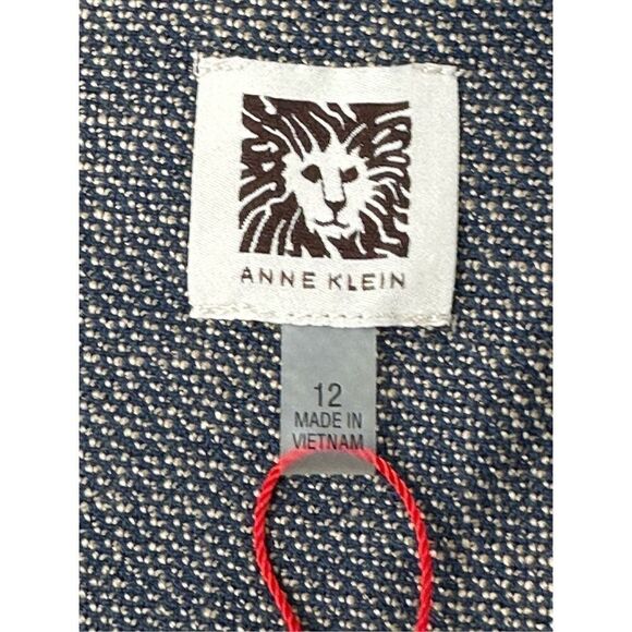 Anne Klein Women’s Blue Printed Blazer Jacket Size 12 Spruce/Fawn - Picture 5 of 14